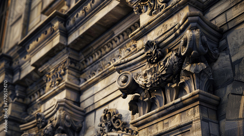 Ornate Architectural Details of Historic Buildings