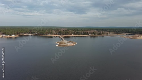 Reservoir in Sielpia Wielka, Poland. photo