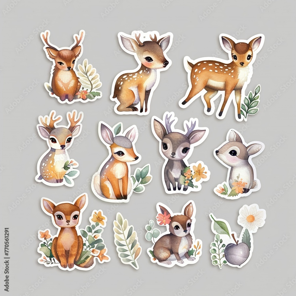 Obraz premium set of animals Stickers