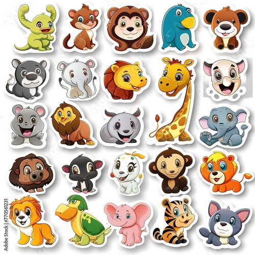Stickers set of animals