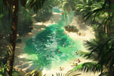 Cooling Oasis, A Visual Oasis Amidst the Heat of Summer Travel