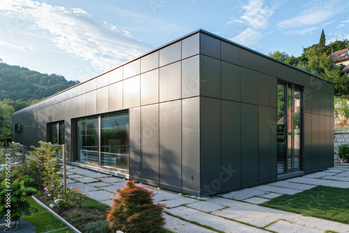 logistic building of the future made from prepainted steel sandwich panels photo