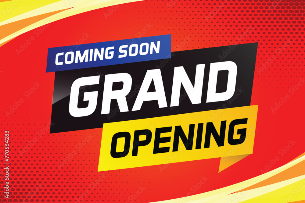 coming soon grand opening word concept vector illustration and 3d, web, mobile app, poster, banner, flyer, background, gift card, coupon, label, wallpaper

