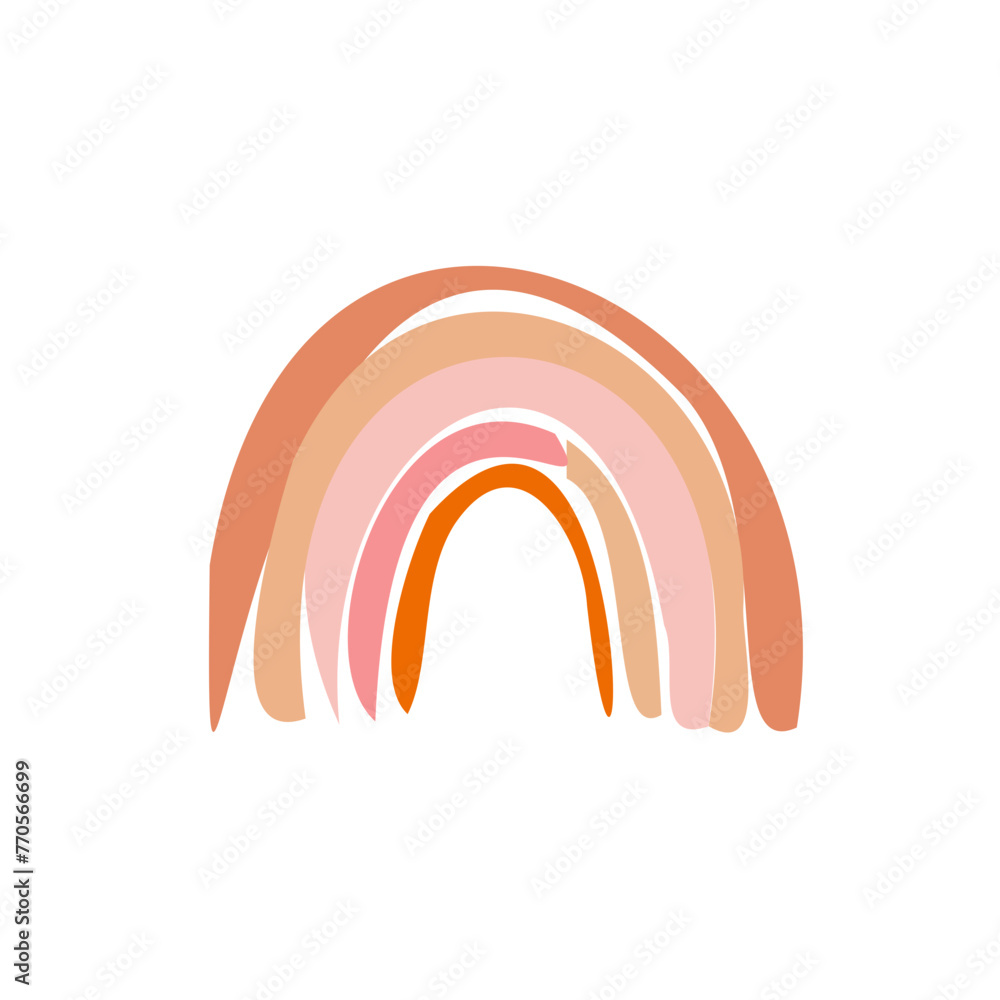 Hand drawn Abstract Rainbows boho style vector illustration Hand drawn Abstract Rainbows boho style vector illustration