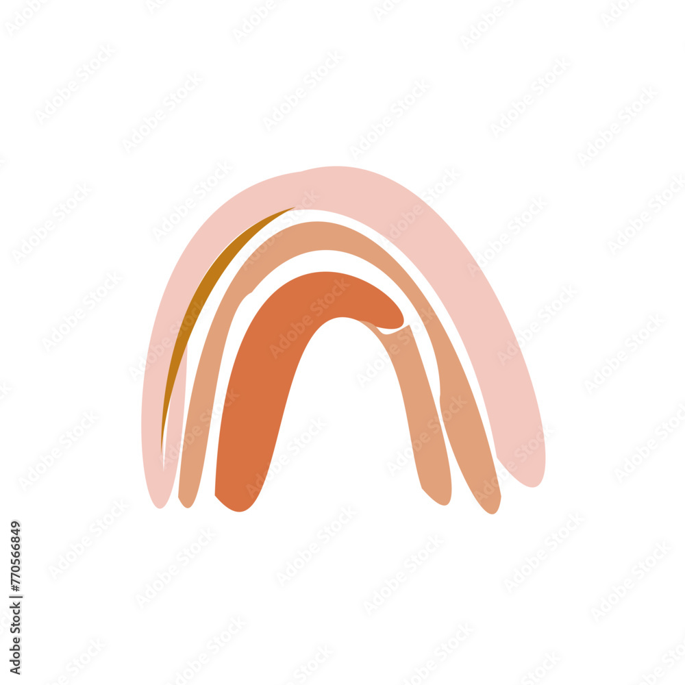 Hand drawn Abstract Rainbows boho style vector illustration Hand drawn Abstract Rainbows boho style vector illustration