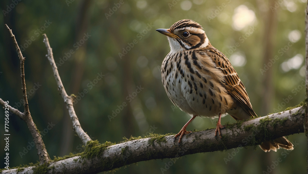 Skylark sitting on a tree Skylark sitting on a tree