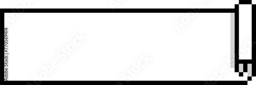 8bit retro game pixel art paper map banner speech bubble balloon icon sticker memo keyword planner text box banner, flat png transparent element design