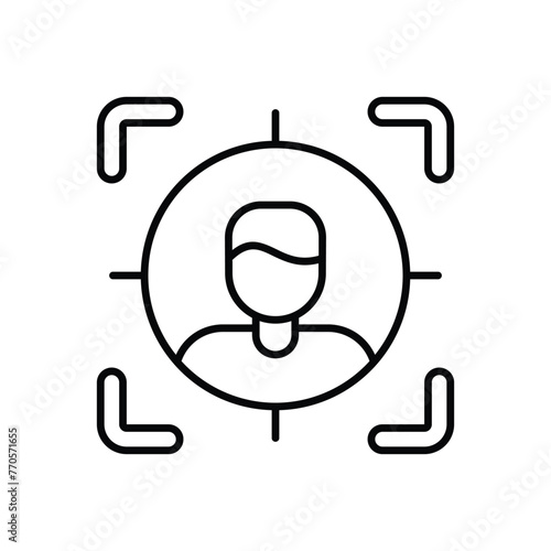 Thin Line Target Audience vector icon