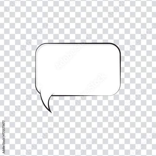 Speech bubble vector, Comic speech bubble isolated sticker vector icon, Empty cartoon bubble speech tag icons. text, talk, thought, message, dialogue, Balloon bubble empty speech textbox