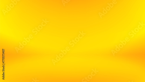 Yellow Gradient Studio Background with Orange Shadow. Vector Illustration