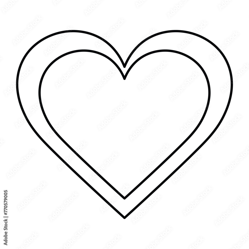 Heart continuous one line art drawing color shape Love sign outline Vector illustration Heart continuous one line art drawing color shape Love sign outline Vector illustration