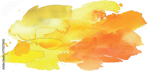 abstract watercolor orange background splashes 