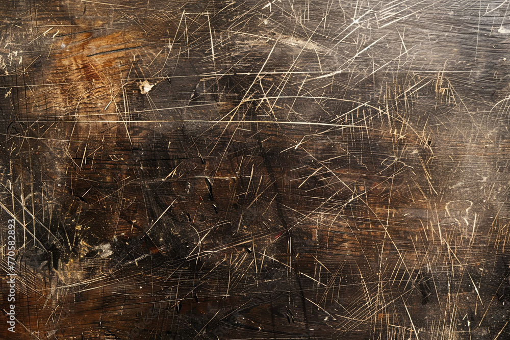 An old wooden surface with scratches - obrazy, fototapety, plakaty 