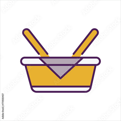 Picnic Basket icon editable stock vector