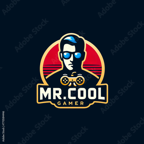 Mr. Cool Gamer boy gaming logo