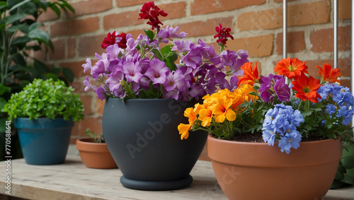 Flower with pot beautiful look 