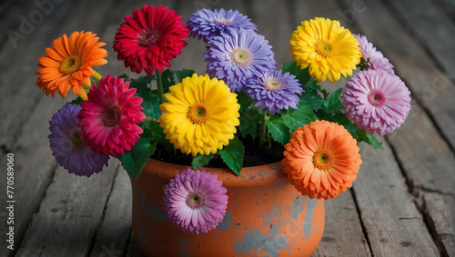 Flower with pot beautiful look 