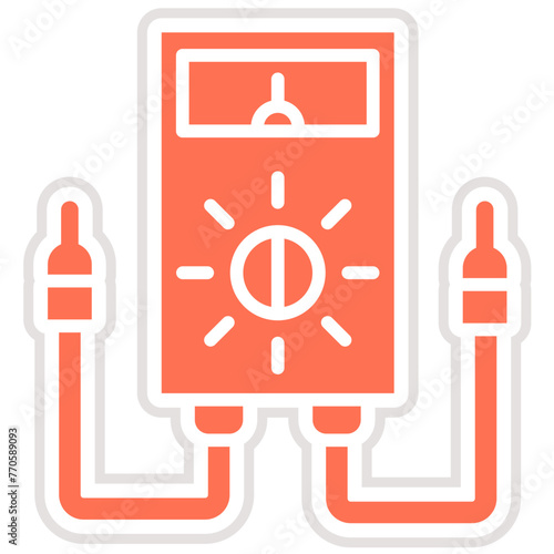 Voltmeter Vector Icon Design Illustration