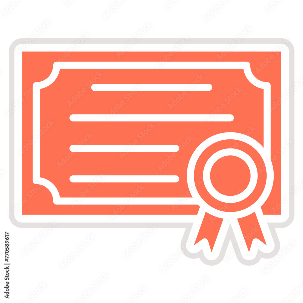 Certificate Vector Icon Design Illustration Certificate Vector Icon Design Illustration
