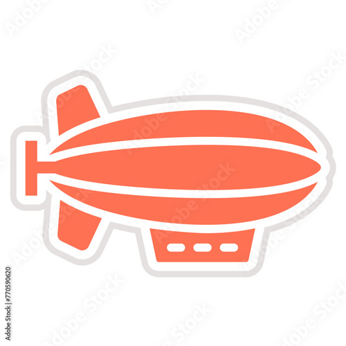 Zeppelin Vector Icon Design Illustration