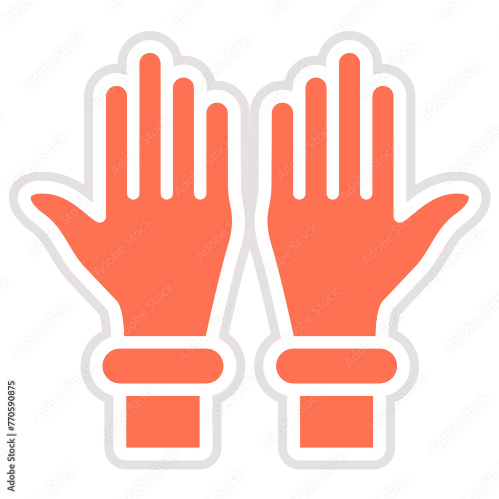 Obraz premium Plastic gloves Vector Icon Design Illustration