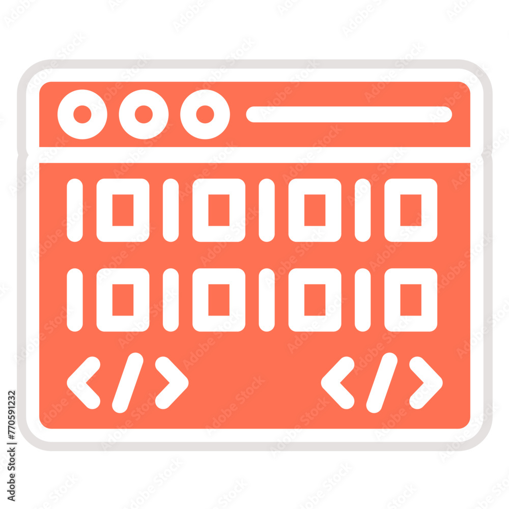Binary code Vector Icon Design Illustration Binary code Vector Icon Design Illustration