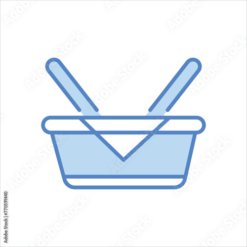 Picnic Basket icon editable stock vector