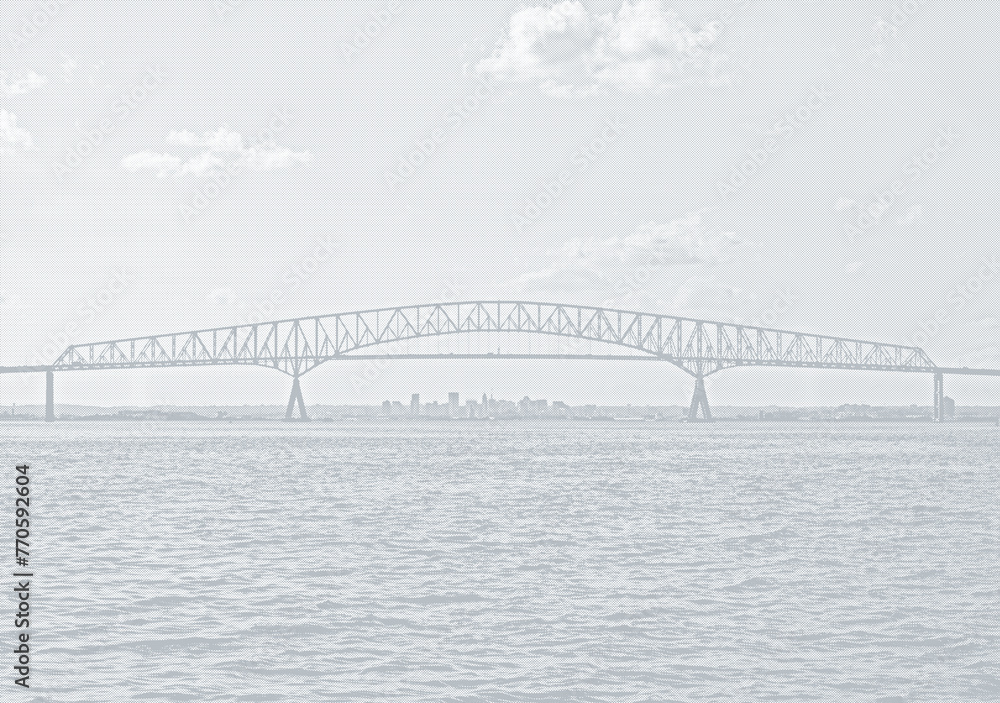 Francis Scott Key Bridge Background- Baltimore, Maryland USA
 - obrazy, fototapety, plakaty 