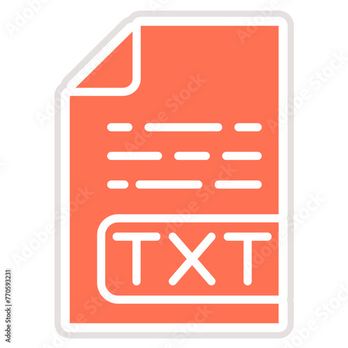 Txt File Vector Icon Design Illustration