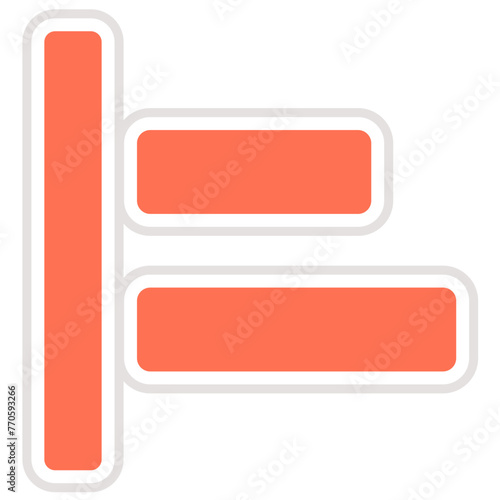 Left alignment Vector Icon Design Illustration