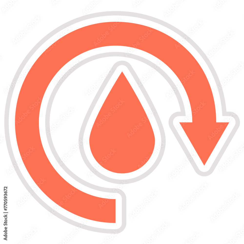 Water cycle Vector Icon Design Illustration Water cycle Vector Icon Design Illustration
