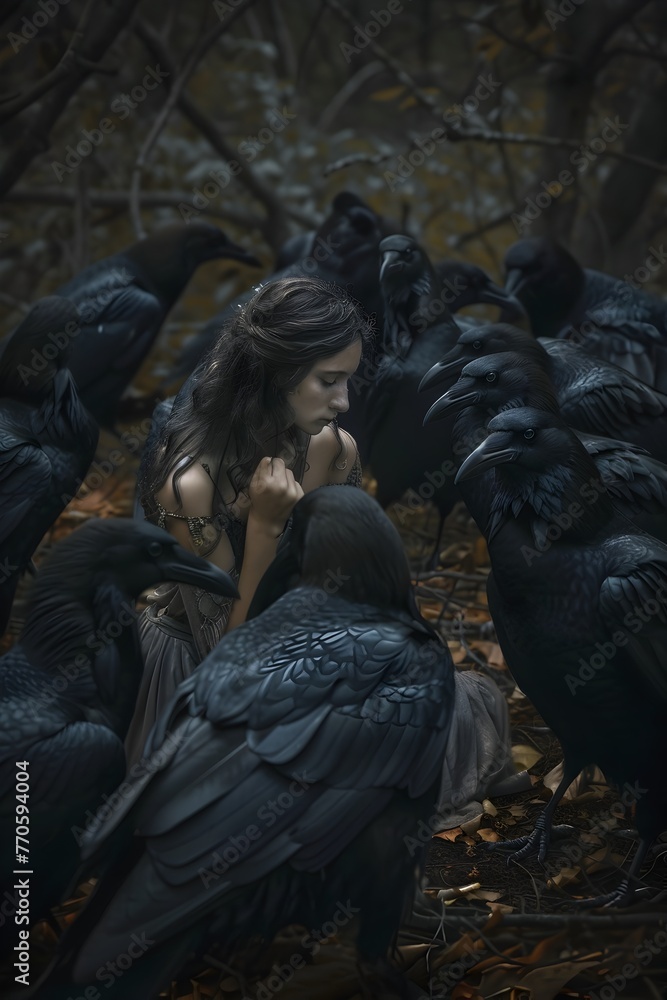 Fototapeta premium Finding Strength in Quiet Moments: A Community in Solidarity as Night Falls