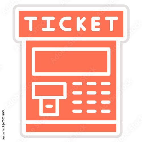 Ticket machine Vector Icon Design Illustration