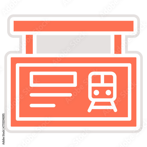 Train schedule Vector Icon Design Illustration