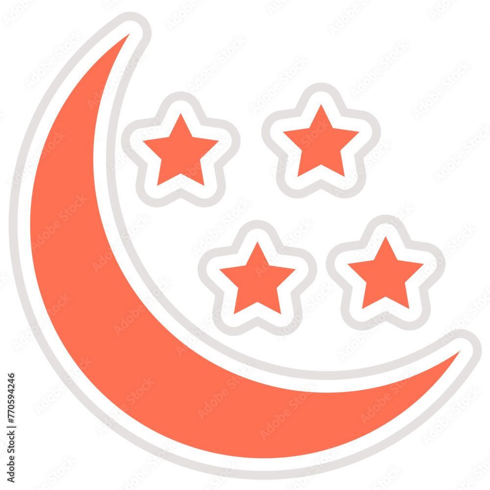 Half moon Vector Icon Design Illustration Half moon Vector Icon Design Illustration