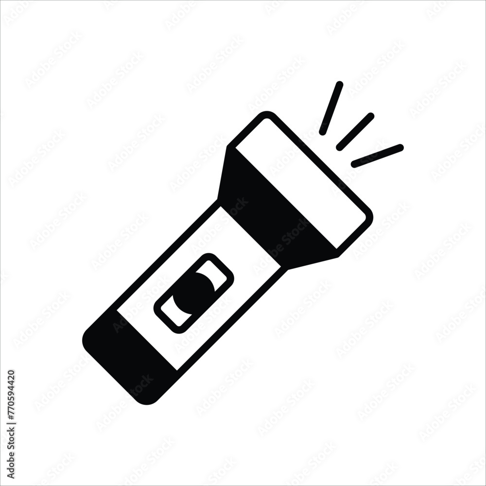 Flashlight icon editable stock vector Flashlight icon editable stock vector
