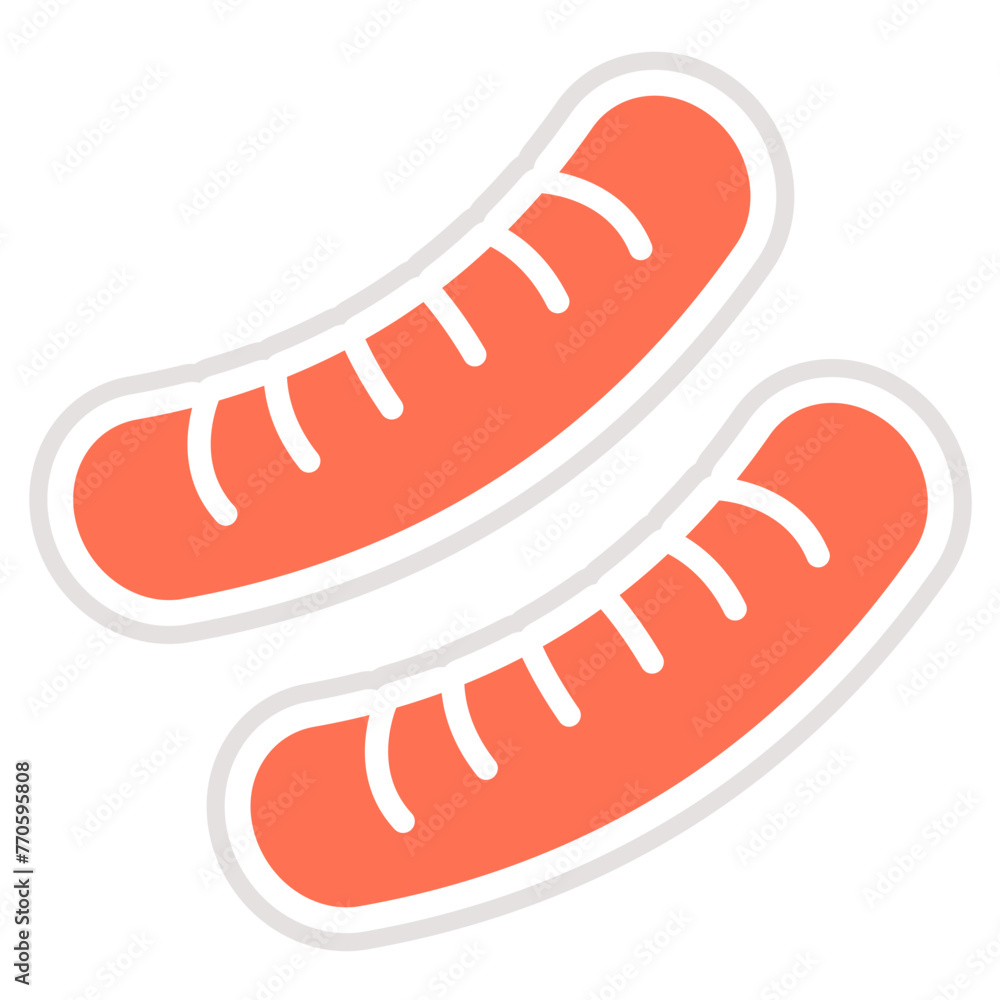 Sausage Vector Icon Design Illustration Sausage Vector Icon Design Illustration