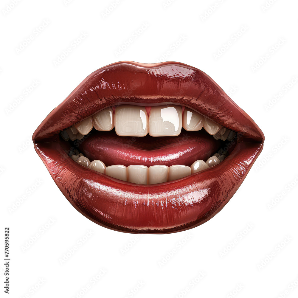 red lips isolated on white red lips isolated on white
