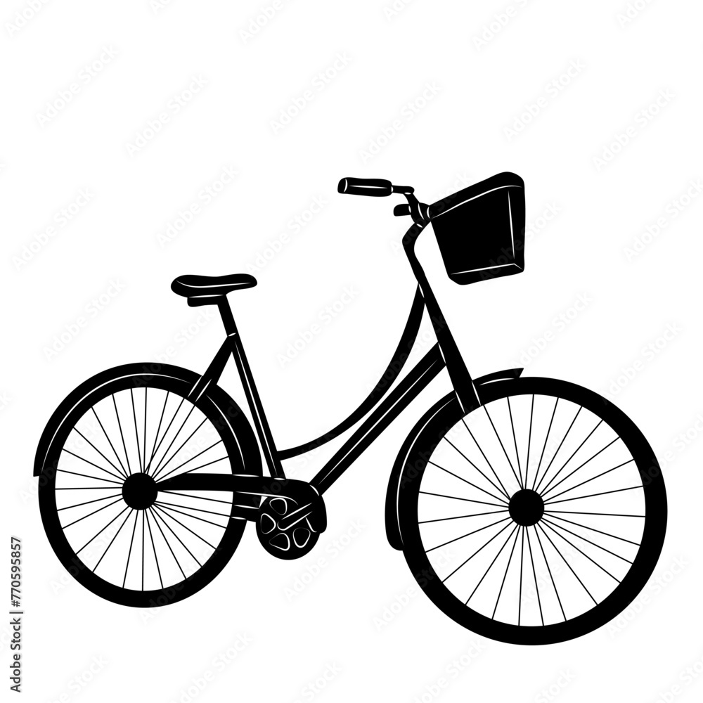 bicycle silhouette on white background vector bicycle silhouette on white background vector