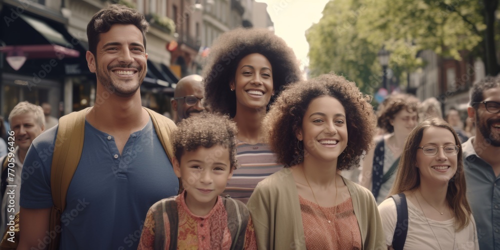 Obraz premium Multicultural Family Embracing Unity and Diversity Together Portrait Image