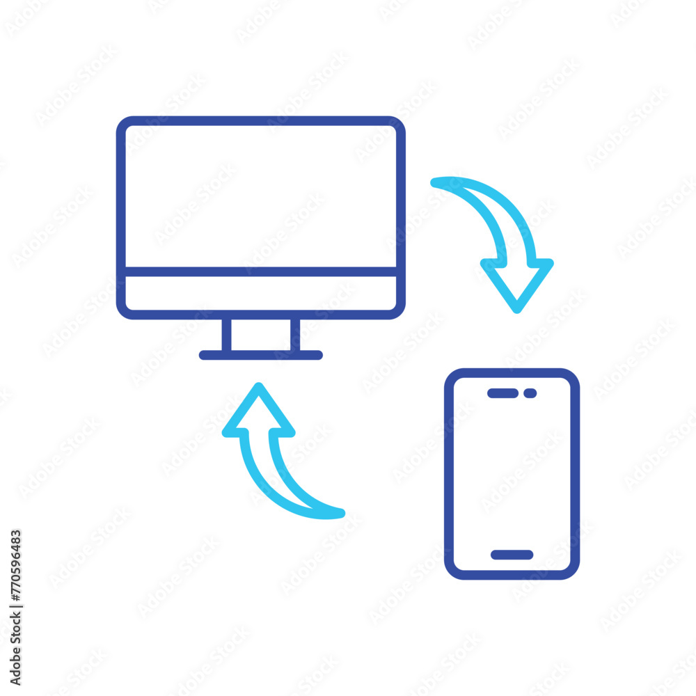 Blue Line Innovation Ideas vector icon Blue Line Innovation Ideas vector icon