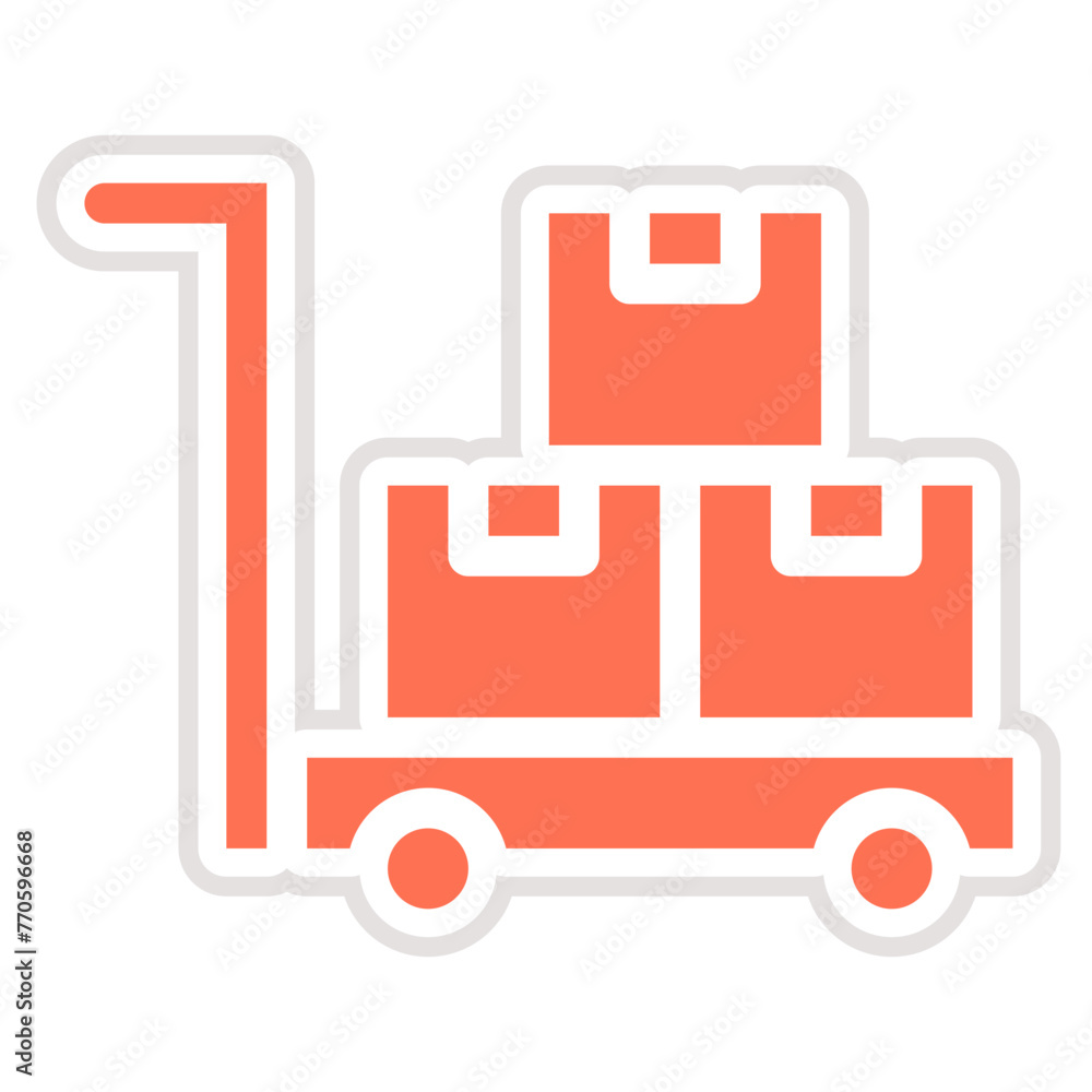 Trolley Vector Icon Design Illustration Trolley Vector Icon Design Illustration