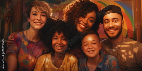 Multiracial LGBTQ Rights Advocacy by Diverse Family | Inclusive Equality Support