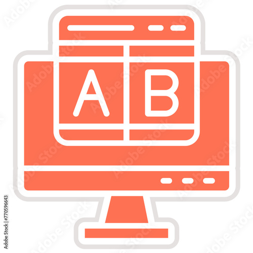 Ab testing Vector Icon Design Illustration