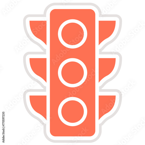 Traffic light Vector Icon Design Illustration