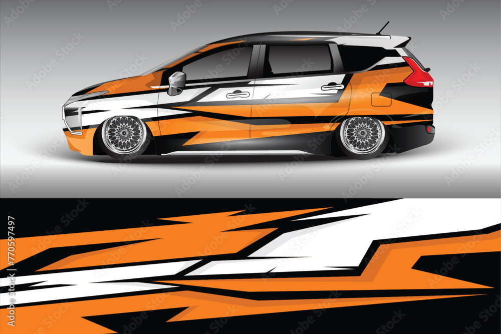 Vector background for home car decal camper car wrap