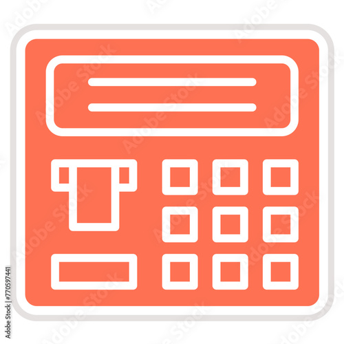 Atm machine Vector Icon Design Illustration