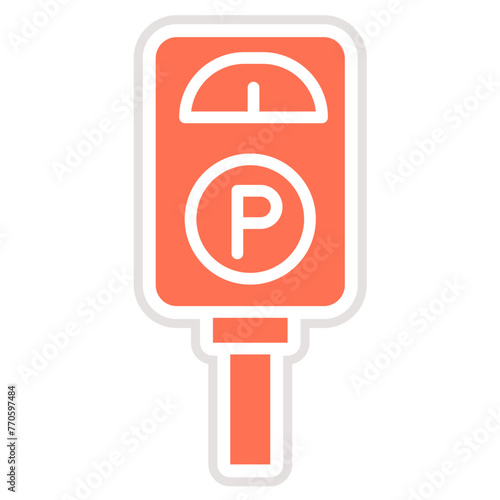 Parking meter Vector Icon Design Illustration