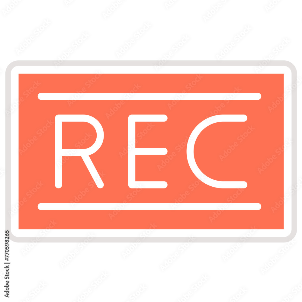Record Vector Icon Design Illustration Record Vector Icon Design Illustration