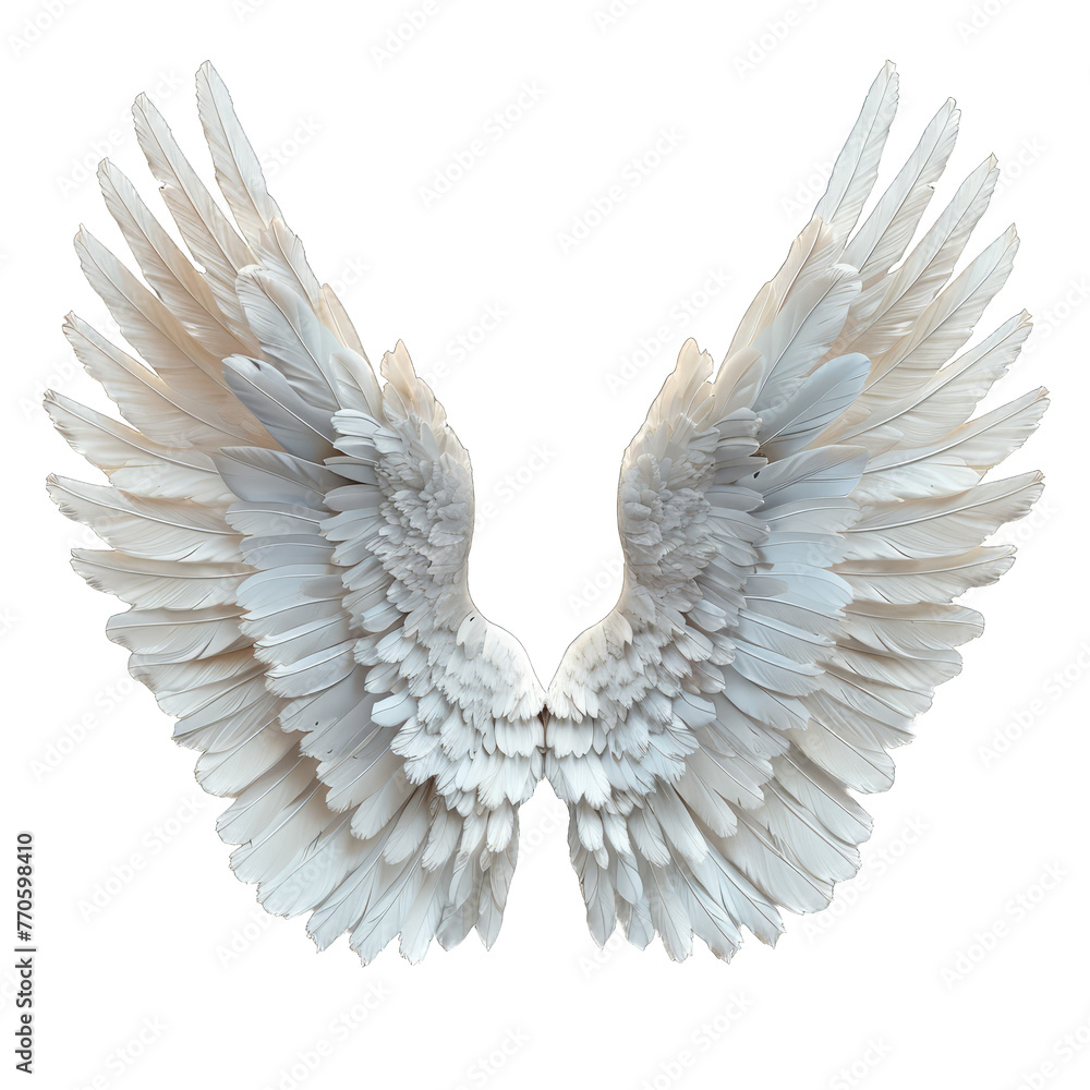 Obraz premium angel wings isolated on white background
